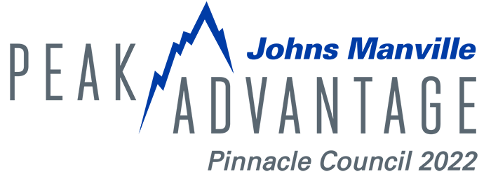 Johns Manville Peak Advantage Pinnacle Council 2022 logo